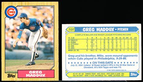 Lot Detail 1987 Topps Bb Traded 70T Greg Maddux Cubs 4 Cards