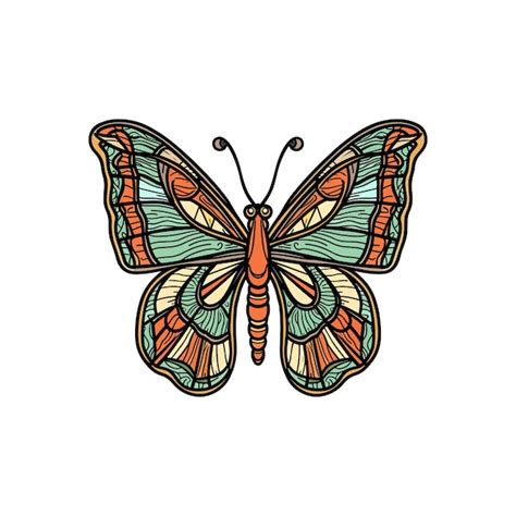 Création de logo papillon illustration dessinée à la main Vecteur