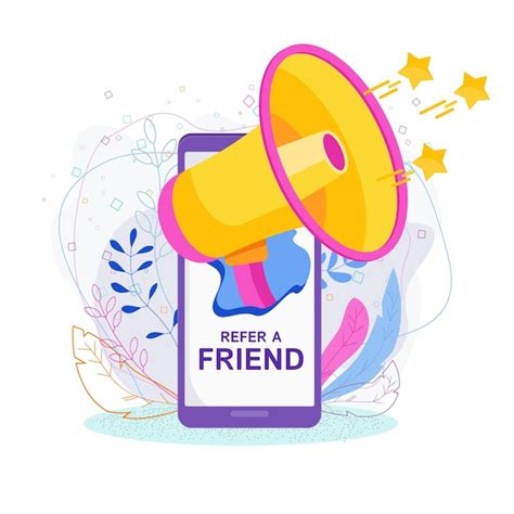 Premium Vector Refer A Friend Concept Invitation By Referral Program