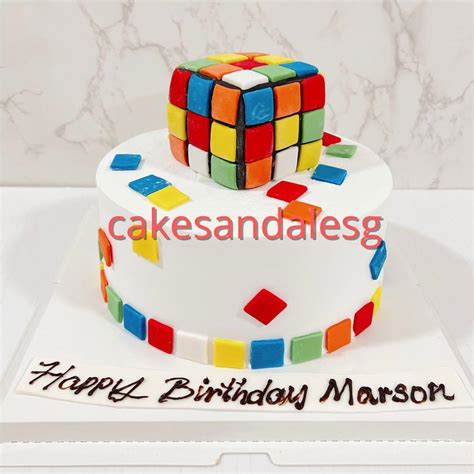 Rubiks Cube Cake Food Drinks Homemade Bakes On Carousell