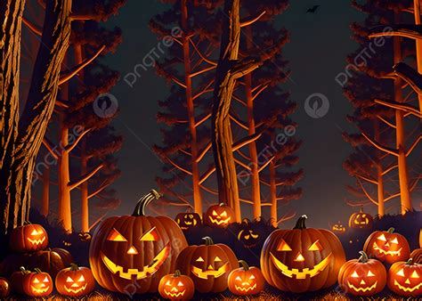 The Forest Becomes Scary On Halloween Background, Halloween, Forest ...