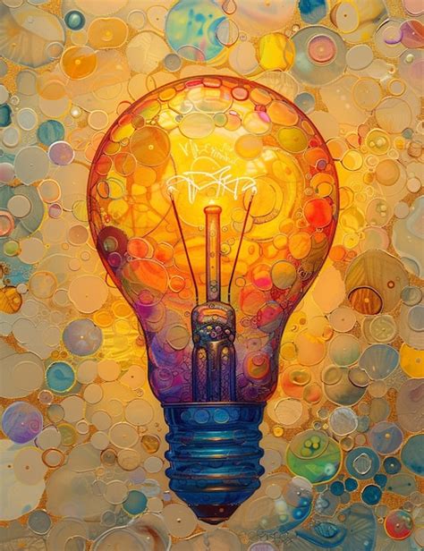 Premium Photo Luminous Inspiration A Vivid Light Bulb Artwork