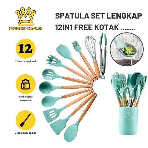 Jual Bright Crown Spatula Silicon Sutil Silicon Dapur Peralatan Masak