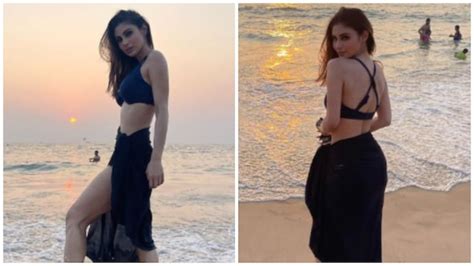 Mouni Roy In Black Bralette And Sarong Glams Up Beach Fashion Pics Here India Today