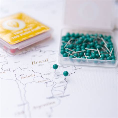 Map Push Pins Dark Green Push Pin Travel Maps