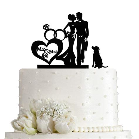 Buy Wedding Couple Kiss Mrandmrs Heart Diamond Ring Cake Topper Bride