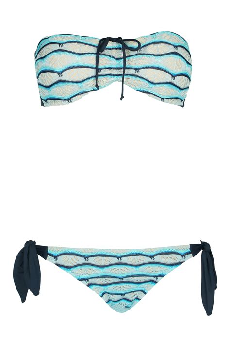 Cecilia Prados Dione Designer Bandeau Bikini In Blau