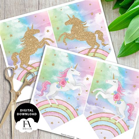 Unicorn Happy Birthday Banner, Unicorn Banners, 1st Birthday, Party ...