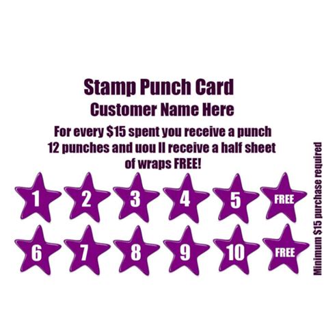 40 Printable Punch Card Templates For Free