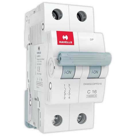 Buy Havells 16A 10kA Double Pole C Curve MCB At Best Price In India