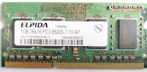 Yahooオークション ノートpc用メモリ Elpida エルピーダ 1gb 2rx16