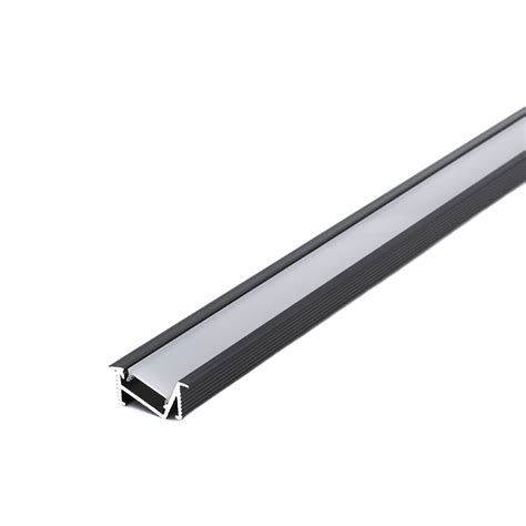 U Line Angle Black Recessed Aluminium Profile Meters