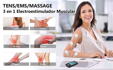 Masajeador Electr Nico Tens Pulsado Estimulador Muscular Ems Tens