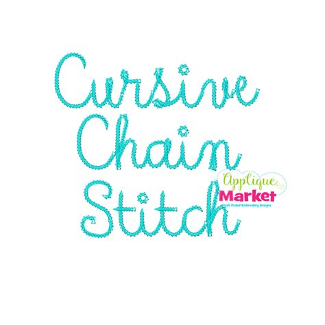 Cursive Chain Stitch Font