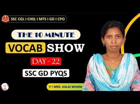 Ssc Gd Vocabs In Tamil Day Minute Vocab Show Ssc Gd Pyqs