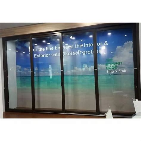 Okotech Powder Coating Aluminium Glass Sliding Door Size Dimension 5