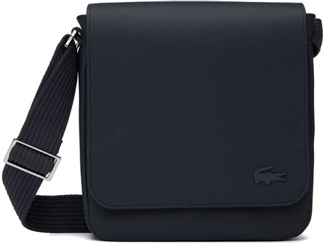 Lacoste Navy Petit Classic Messenger Bag SSENSE UK