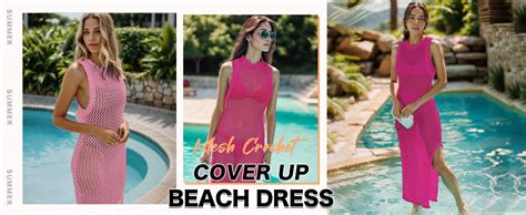 Bsubseach Crochet Cover Ups For Swimwear Women Hollow Out Swimsuit Coverup Backless Bikini Beach