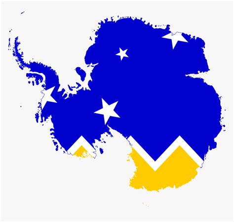 Flag Map Of Antarctica, HD Png Download - kindpng