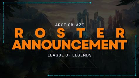 ArcticBlaze Roster Announcement League Of Legends YouTube