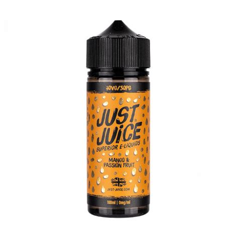 Just Juice Mango And Passion Fruit 100ml Shortfill Vape Superstore