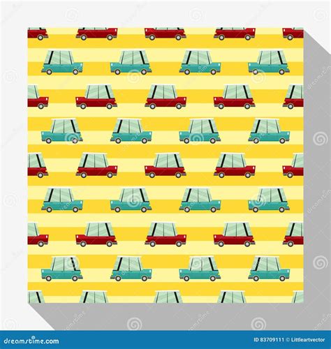 Seamless Pattern Collection With Car Stock Vector Illustration Of