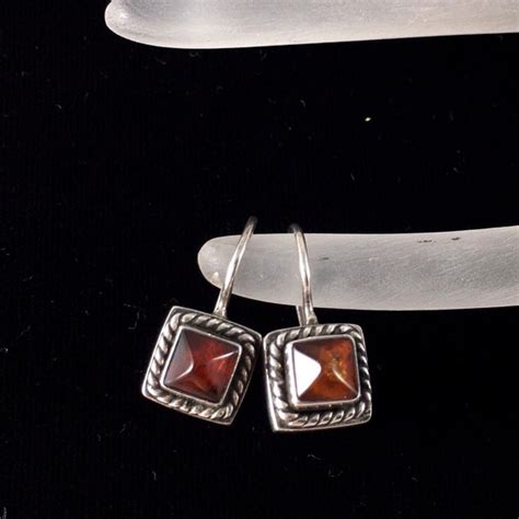 Lori Bonn Jewelry Vintage Lori Bonn Silver 925 Amber Earrings T