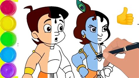 How To Draw Chhota Bheem And Krishna Drawing Easy Chhota Bheem Aur