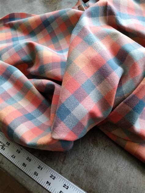 Yarn Dyed Flannel Peaches And Herb Plaid Etsy