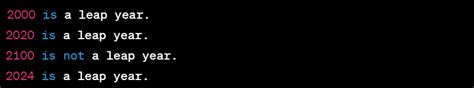 Leap Year Program In Python Check If A Year Is A Leap Year Or Not