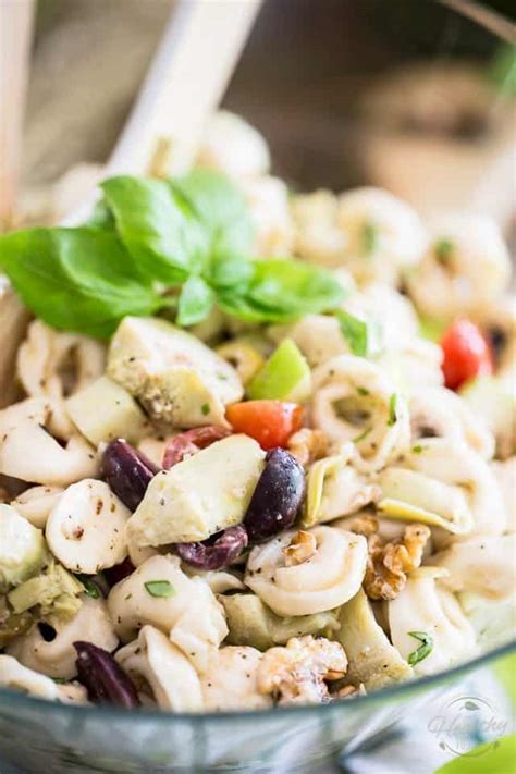 Mediterranean Tortellini Salad • The Healthy Foodie