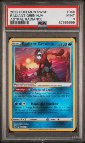 Radiant Greninja Astral Radiance Psa English Pokemon Card