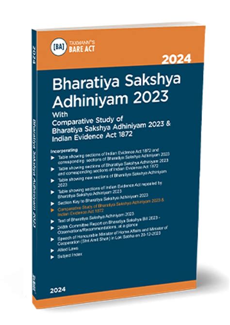 Bharatiya Sakshya Adhiniyam 2023 Taxmann S Editorial Board Taxmann