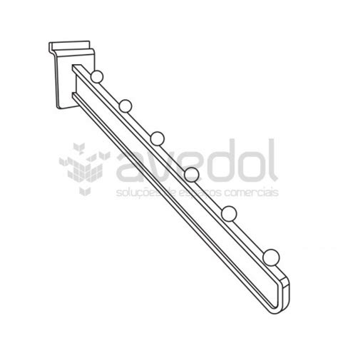 Gancho Inclinado Para Painel Multi Sistema Pl Stico Cor Transparente