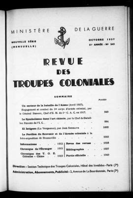 Revue Des Troupes Coloniales Retronews Le Site De Presse De La Bnf