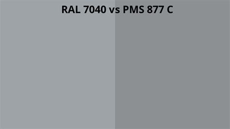 Ral 7040 Vs Pms 877 C Ral Colour Chart Uk