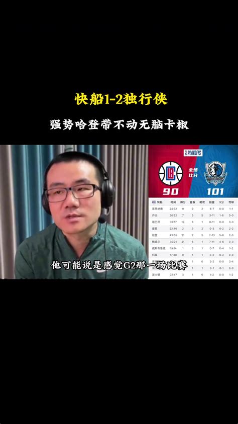 徐静雨赛后点评船侠g3：强如哈登也带不动无脑卡椒 直播吧