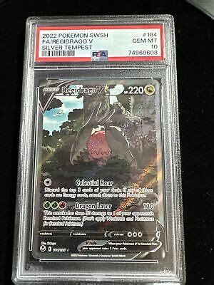 Pokémon TCG Regidrago V Sword Shield Silver Tempest 184 195 Holo