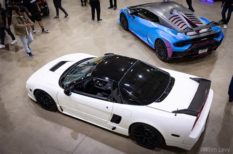 Shot Of A White Acura Nsx From Above Benlevy