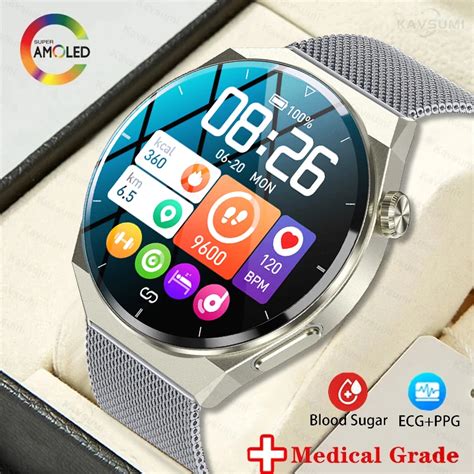 2023 New ECG PPG Smart Watch Men Health Heart Rate Sangao Laser Blood