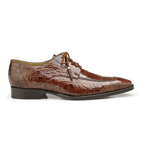 Mens Belvedere Lorenzo Alligator Split Toe Dress Shoe in Brown ...