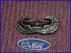 Original Wwii Us Army Airborne Glider Wings Sterling Silver Gemsco Nib