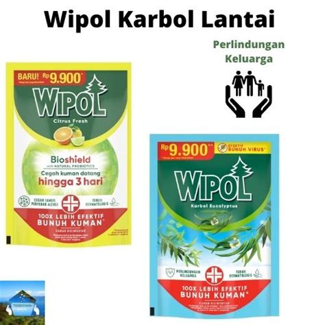 Jual Wipol Karbol Lantai Eucalyptus Citrus Fresh Refill Ml