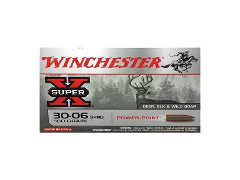 Balas Calibre 30 06 Sprg Winchester Power Point 180gr Color S C Talla TU