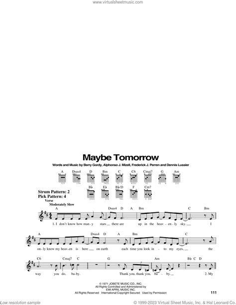 Maybe Tomorrow Guitar Chords