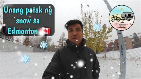 Paraisong Taglamig Unang Pagbuhos Ng Nyebe Sa Edmonton Paglipad Ng