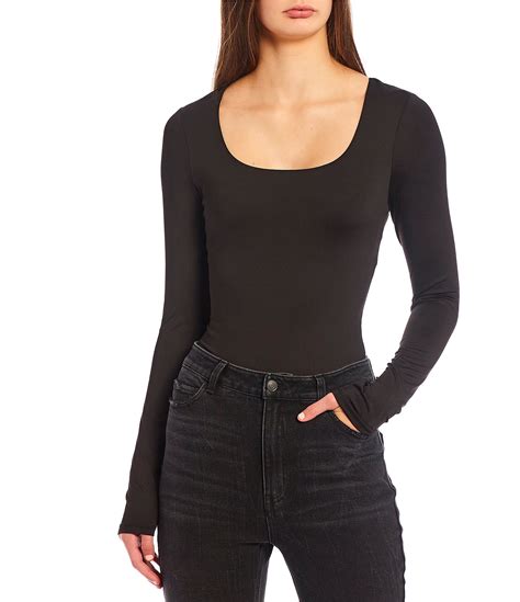 Gb Scoop Neck Long Sleeve Knit Bodysuit Dillards