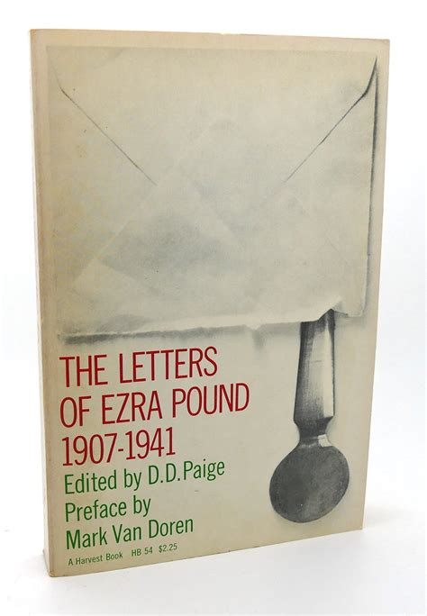 The Letters Of Ezra Pound 1907 1941 Ezra Pound D D Paige Ed