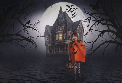 Haunted House Halloween Digital Backdrops Photoshop Digital Etsy Uk