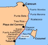 Akumal Mexico Map